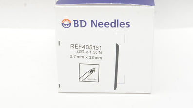 BD 405161 Spinal Ndle Quincke Type Point 22GA x 1.50inch - Box of 25